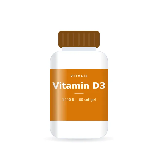 Vitamin D3 1000 IU 60 Softgel - gambar 1 dari 4