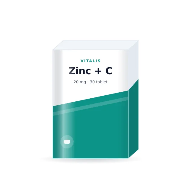 Zinc 20mg + Vitamin C 30 Tablet - gambar 1 dari 4